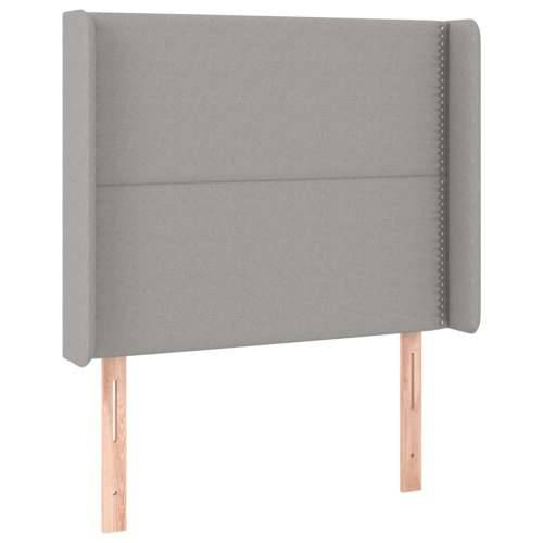 Krevet box spring s madracem LED svjetlosivi 100x200 cm tkanina - Svjetlosiva 100 x 200 cm Obično s čavlima Cijena