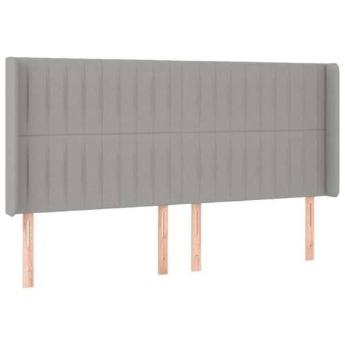 Krevet box spring s madracem LED svjetlosivi 180x200 cm tkanina - Svjetlosiva 180 x 200 cm Okomite pruge Cijena