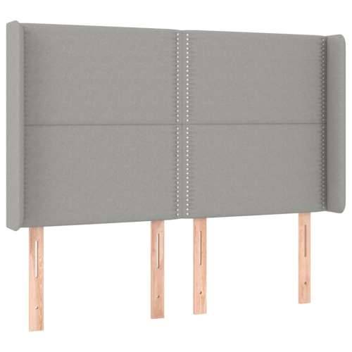 Krevet box spring s madracem LED svjetlosivi 140x200 cm tkanina - Svjetlosiva 140 x 200 cm Obično s čavlima Cijena