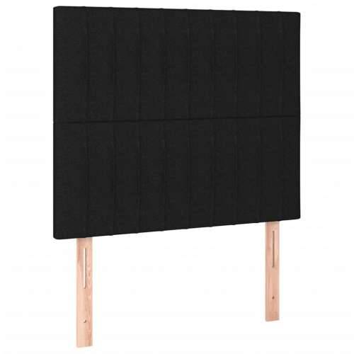 Krevet box spring s madracem LED crni 100x200 cm od tkanine - Crna 100 x 200 cm Okomite pruge Cijena