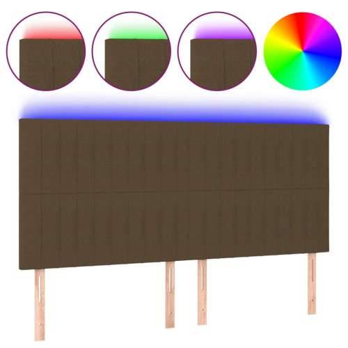 LED uzglavlje tamnosmeđe 160x5x118/128 cm od tkanine - Tamno smeđa 160 x 5 x 118/128 cm 1 Cijena