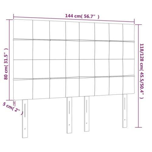 LED uzglavlje ružičasto 144x5x118/128 cm baršunasto - Ružičasta 144 x 5 x 118/128 cm 1 Cijena