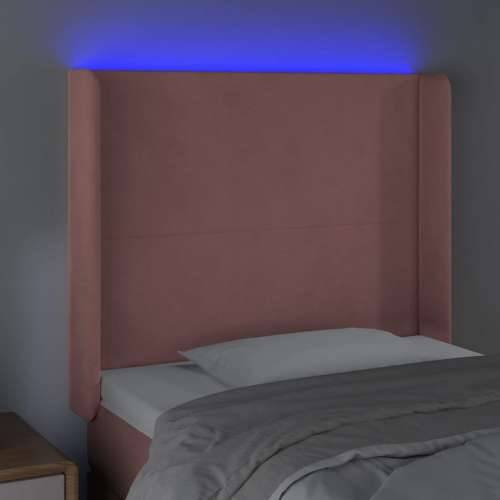 LED uzglavlje ružičasto 103x16x118/128 cm baršunasto - Ružičasta 103 x 16 x 118/128 cm 1 Cijena