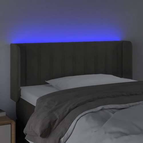 LED uzglavlje tamnosivo 103x16x78/88 cm baršunasto - Tamno siva 103 x 16 x 78/88 cm 1 Cijena