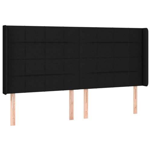 Krevet box spring s madracem LED crni 200x200 cm od tkanine - Crna 200 x 200 cm Blok s kvadratima Cijena