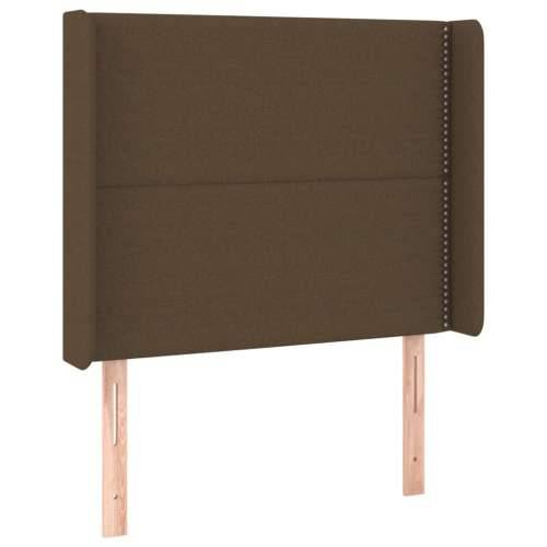 Krevet box spring s madracem LED smeđesivi 90x200 cm tkanina - Sivo-smeđa 90 x 200 cm Obično s čavlima Cijena