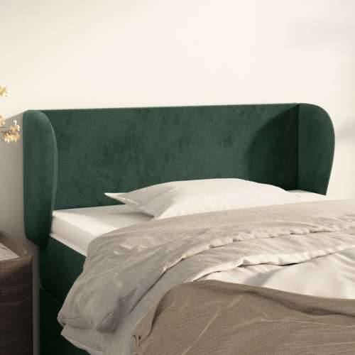 Uzglavlje s ušima tamnozeleno 103x23x78/88 cm baršunasto - Tamnozelena 103 x 23 x 78/88 cm 1 Cijena