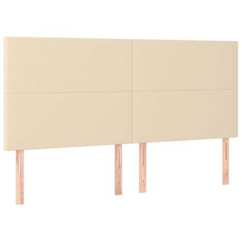 Krevet box spring s madracem LED krem 200x200 cm od tkanine - Krema 200 x 200 cm Gladak dizajn Cijena
