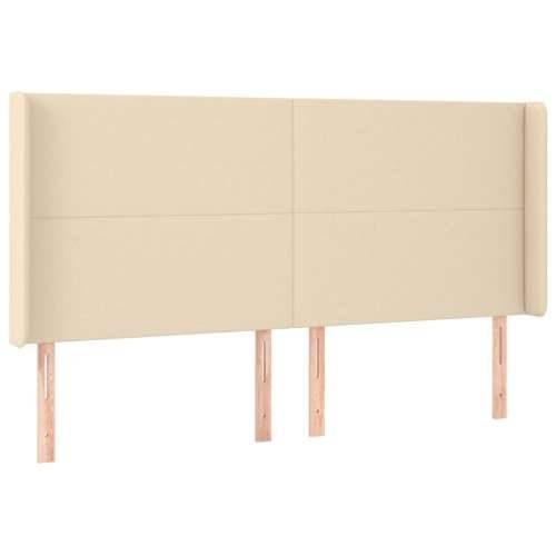 Krevet box spring s madracem LED krem 180x200 cm od tkanine - Krema 180 x 200 cm Gladak dizajn Cijena