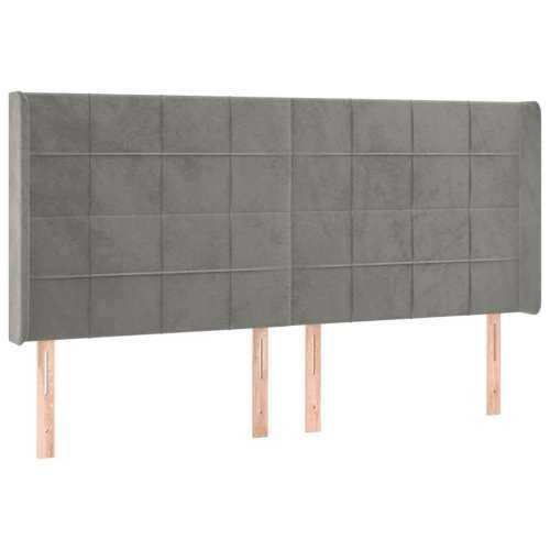 LED uzglavlje svjetlosivo 163 x 16 x 118/128 cm baršunasto - Svjetlosiva 163 x 16 x 118/128 cm 1 Cijena