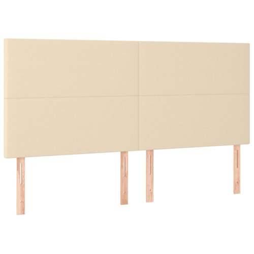 Krevet box spring s madracem LED krem 180x200 cm od tkanine - Krema 180 x 200 cm Gladak dizajn Cijena