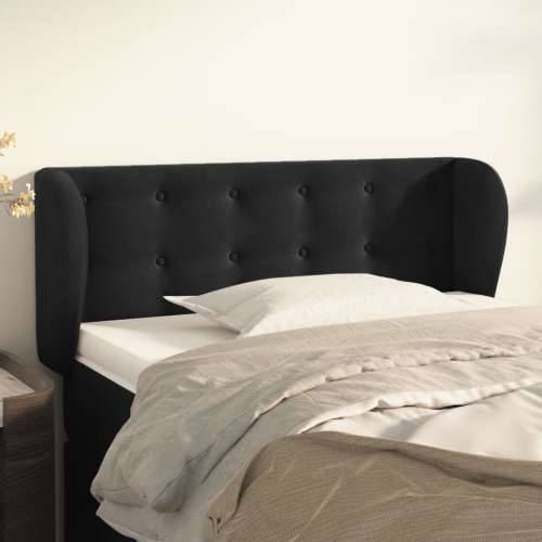 Uzglavlje s ušima crno 103x23x78/88 cm baršunasto - Crna 103 x 23 x 78/88 cm 1 Cijena