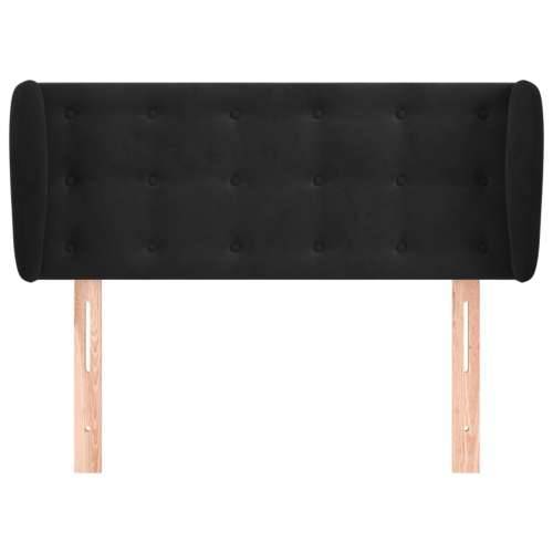 Uzglavlje s ušima crno 103x23x78/88 cm baršunasto - Crna 103 x 23 x 78/88 cm 1 Cijena