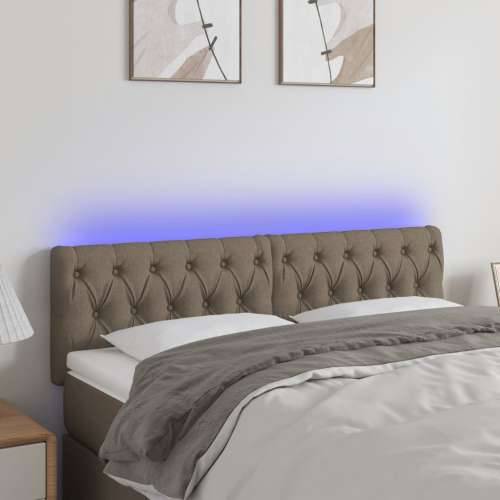 LED uzglavlje smeđesivo 160 x 7 x 78/88 cm od tkanine - Sivo-smeđa 160 x 7 x 78/88 cm 1 Cijena