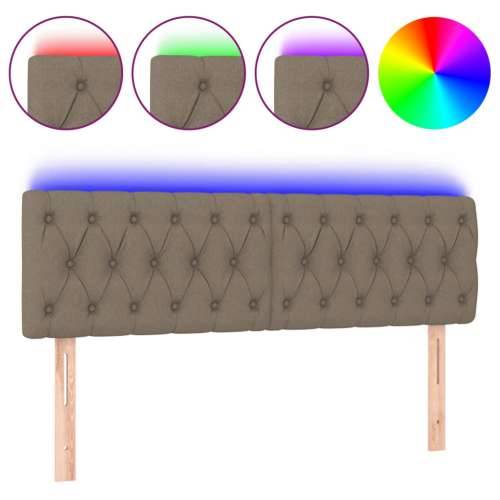 LED uzglavlje smeđesivo 160 x 7 x 78/88 cm od tkanine - Sivo-smeđa 160 x 7 x 78/88 cm 1 Cijena