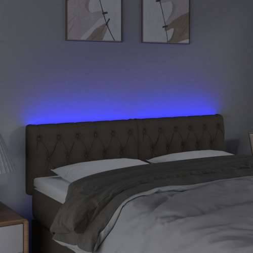 LED uzglavlje smeđesivo 160 x 7 x 78/88 cm od tkanine - Sivo-smeđa 160 x 7 x 78/88 cm 1 Cijena