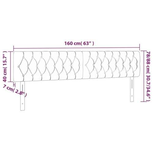 LED uzglavlje smeđesivo 160 x 7 x 78/88 cm od tkanine - Sivo-smeđa 160 x 7 x 78/88 cm 1 Cijena