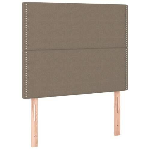 Krevet box spring s madracem LED smeđesivi 120 x 200 cm tkanina - Sivo-smeđa 120 x 200 cm Obično s čavlima Cijena