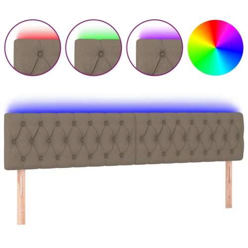 LED uzglavlje smeđesivo 180 x 7 x 78/88 cm od tkanine - Sivo-smeđa 180 x 7 x 78/88 cm 1 Cijena