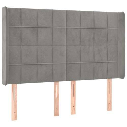LED uzglavlje svjetlosivo 147 x 16 x 118/128 cm baršunasto - Svjetlosiva 147 x 16 x 118/128 cm 1 Cijena