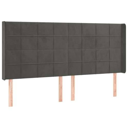 LED uzglavlje tamnosivo 163x16x118/128 cm baršunasto - Tamno siva 163 x 16 x 118/128 cm 1 Cijena