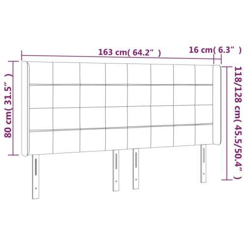 LED uzglavlje tamnosivo 163x16x118/128 cm baršunasto - Tamno siva 163 x 16 x 118/128 cm 1 Cijena