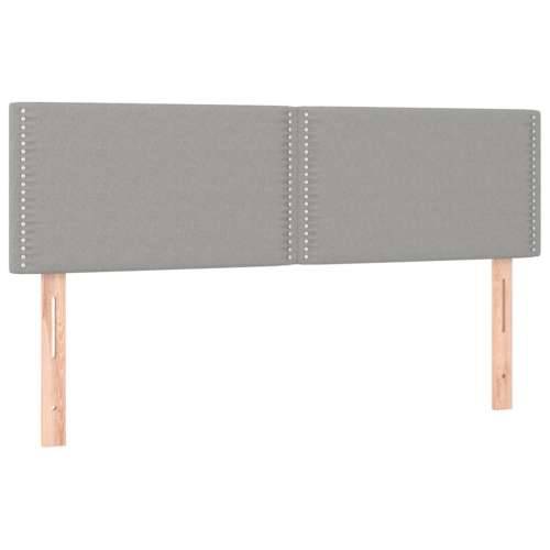 Krevet box spring s madracem LED svjetlosivi 140x190 cm tkanina - Svjetlosiva 140 x 190 cm Obično s čavlima Cijena