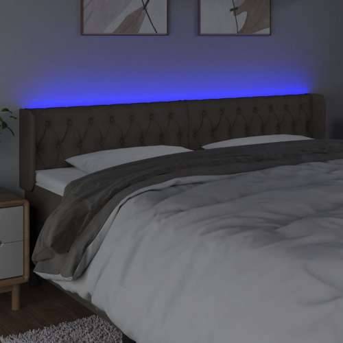 LED uzglavlje smeđesivo 183x16x78/88 cm od tkanine - Sivo-smeđa 183 x 16 x 78/88 cm 1 Cijena