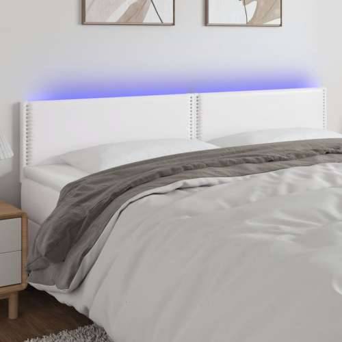 LED uzglavlje bijelo 160 x 5 x 78/88 cm od umjetne kože - Bijela 160 x 5 x 78/88 cm 1 Cijena