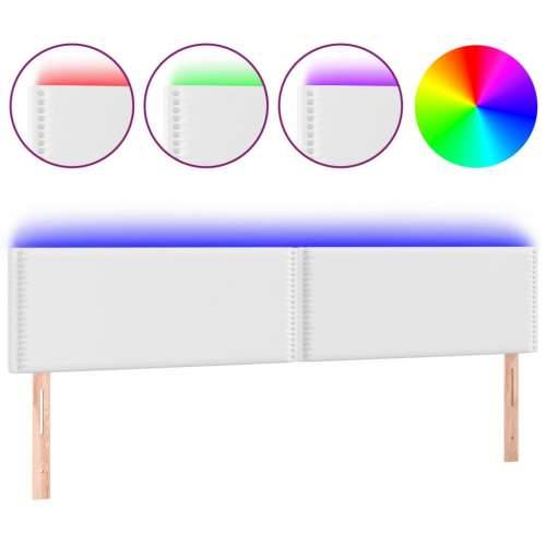 LED uzglavlje bijelo 160 x 5 x 78/88 cm od umjetne kože - Bijela 160 x 5 x 78/88 cm 1 Cijena