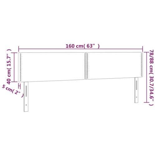LED uzglavlje bijelo 160 x 5 x 78/88 cm od umjetne kože - Bijela 160 x 5 x 78/88 cm 1 Cijena