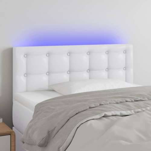 LED uzglavlje bijelo 100 x 5 x 78/88 cm od umjetne kože - Bijela 100 x 5 x 78/88 cm 1 Cijena