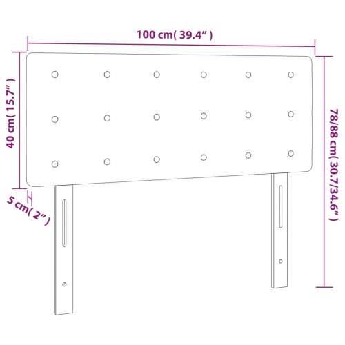 LED uzglavlje bijelo 100 x 5 x 78/88 cm od umjetne kože - Bijela 100 x 5 x 78/88 cm 1 Cijena