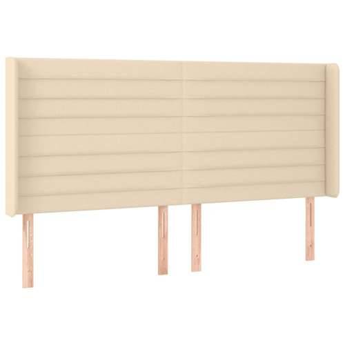 LED uzglavlje krem 203 x 16 x 118/128 cm od tkanine - Krema 203 x 16 x 118/128 cm 1 Cijena