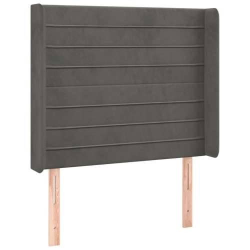 LED uzglavlje tamnosivo 103x16x118/128 cm baršunasto - Tamno siva 103 x 16 x 118/128 cm 1 Cijena