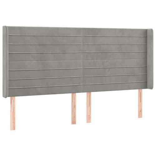 LED uzglavlje svjetlosivo 163 x 16 x 118/128 cm baršunasto - Svjetlosiva 163 x 16 x 118/128 cm 1 Cijena