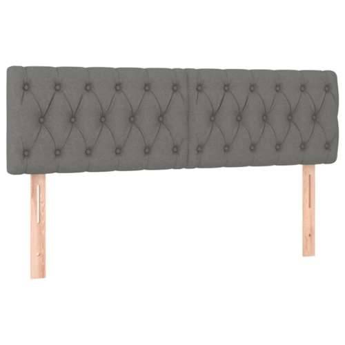 LED uzglavlje tamnosivo 160 x 7 x 78/88 cm od tkanine - Tamno siva 160 x 7 x 78/88 cm 1 Cijena