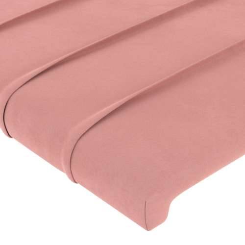 LED uzglavlje ružičasto 203x16x118/128 cm baršunasto - Ružičasta 203 x 16 x 118/128 cm 1 Cijena