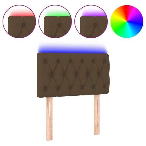 LED uzglavlje tamnosmeđe 80 x 7 x 78/88 cm od tkanine - Tamno smeđa 80 x 7 x 78/88 cm 1 Cijena
