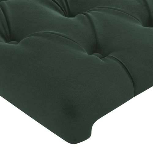 LED uzglavlje tamnozeleno 90x7x78/88 cm baršunasto - Tamnozelena 90 x 7 x 78/88 cm 1 Cijena