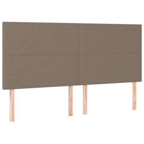 Krevet box spring s madracem LED smeđesivi 180x200 cm tkanina - Sivo-smeđa 180 x 200 cm Gladak dizajn Cijena