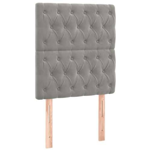 LED uzglavlje svjetlosivo 80x7x118/128 cm baršunasto - Svjetlosiva 80 x 7 x 118/128 cm 1 Cijena