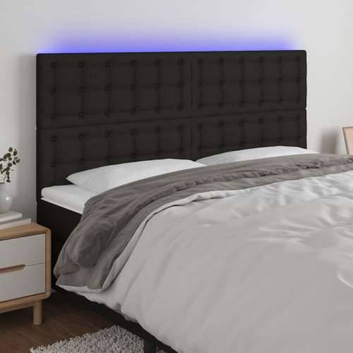 LED uzglavlje crno 180x5x118/128 cm od tkanine - Crna 180 x 5 x 118/128 cm 1 Cijena