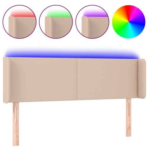 LED uzglavlje boja cappuccina 147x16x78/88 cm od umjetne kože - Boja cappuccina 147 x 16 x 78/88 cm 1 Cijena