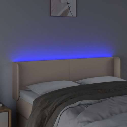 LED uzglavlje boja cappuccina 147x16x78/88 cm od umjetne kože - Boja cappuccina 147 x 16 x 78/88 cm 1 Cijena