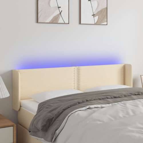 LED uzglavlje krem 147x16x78/88 cm od tkanine - Krema 147 x 16 x 78/88 cm 1 Cijena
