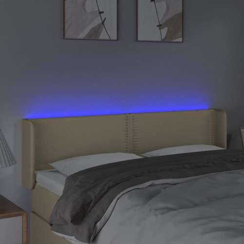 LED uzglavlje krem 147x16x78/88 cm od tkanine - Krema 147 x 16 x 78/88 cm 1 Cijena