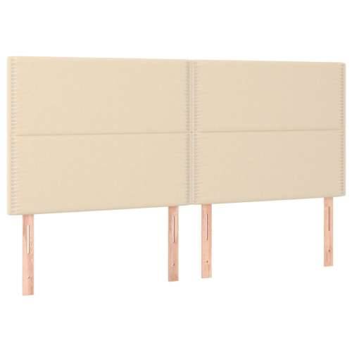 Krevet box spring s madracem LED krem 180x200 cm od tkanine - Krema 180 x 200 cm Obično s čavlima Cijena