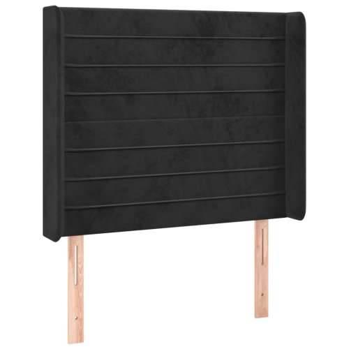 LED uzglavlje crno 83x16x118/128 cm baršunasto - Crna 83 x 16 x 118/128 cm 1 Cijena
