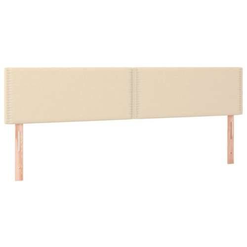 Krevet box spring s madracem LED krem 200x200 cm od tkanine - Krema 200 x 200 cm Obično s čavlima Cijena